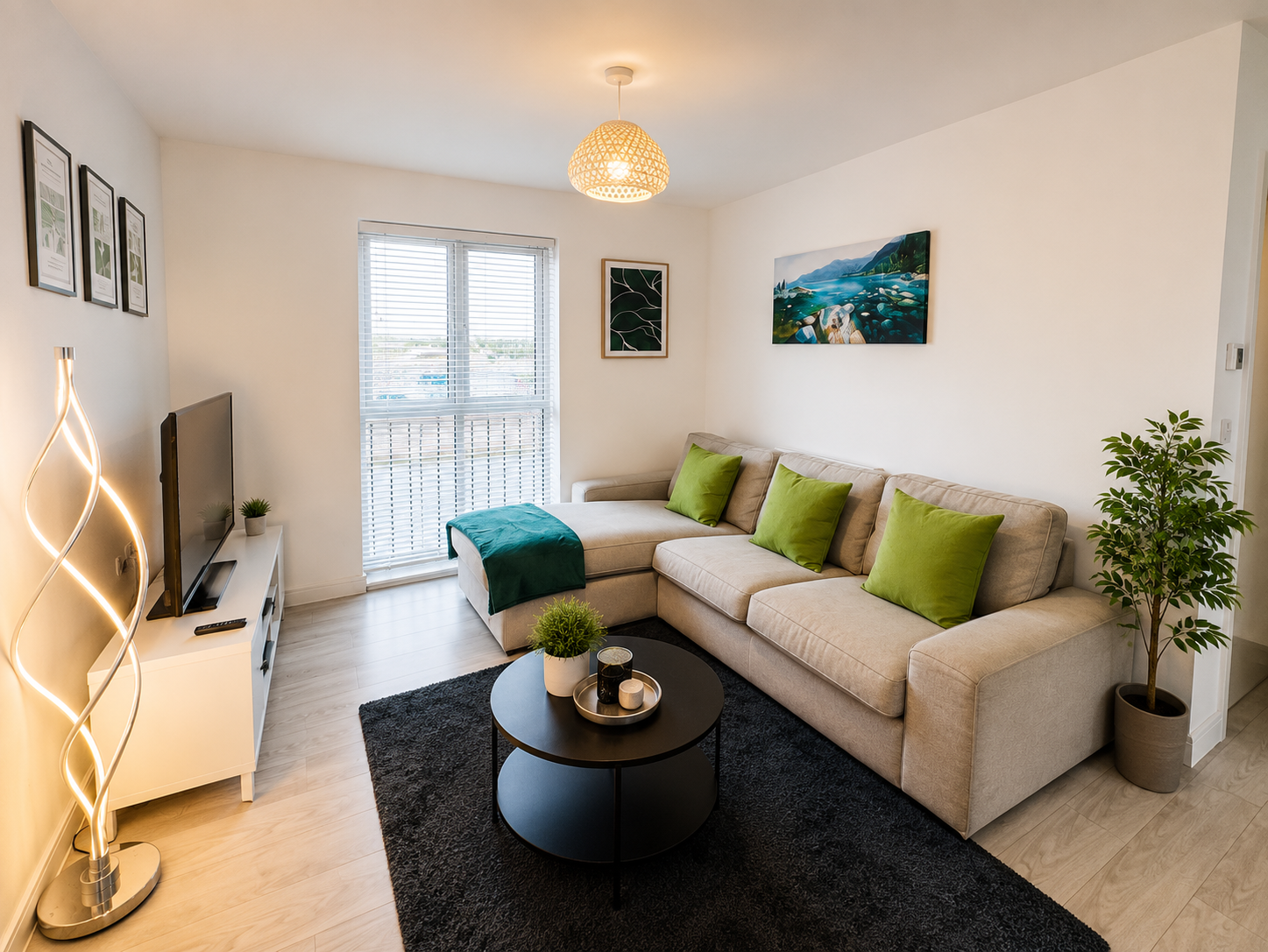 Comfortable sofa and living area